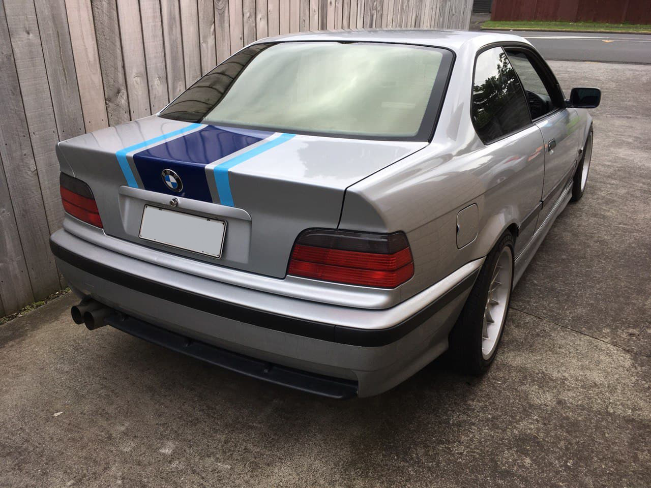 BMW E36 328i With Racing Stripes
