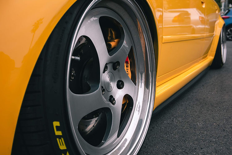 Yellow Audi with Roftform Wheels