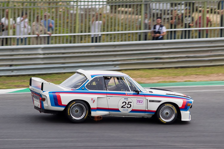 BMW E9 Racecar at the track