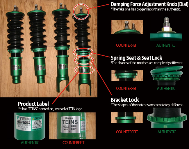 How to Spot Fake TEIN Coilovers