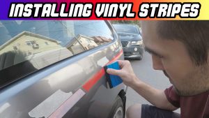Making and installing custom vinyl decal stripes on my Honda Civic EF