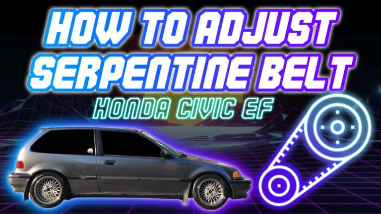 How to adjust serpentine belt on Honda Civic EF